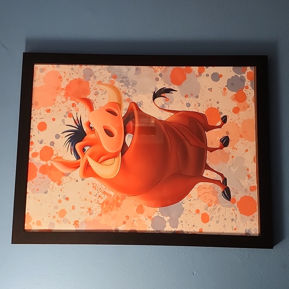 Disney's The Lion King Inspired Pumbaa Framed Canvas Art
